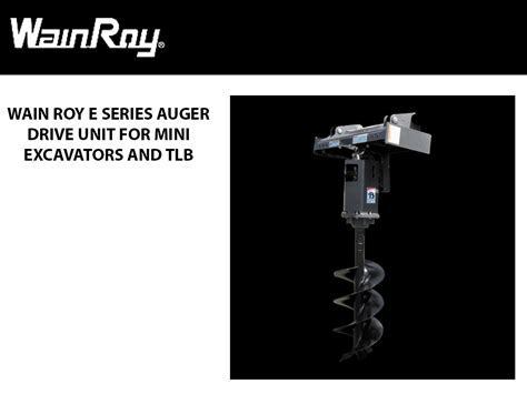 auger wain roy mini excavator|E.